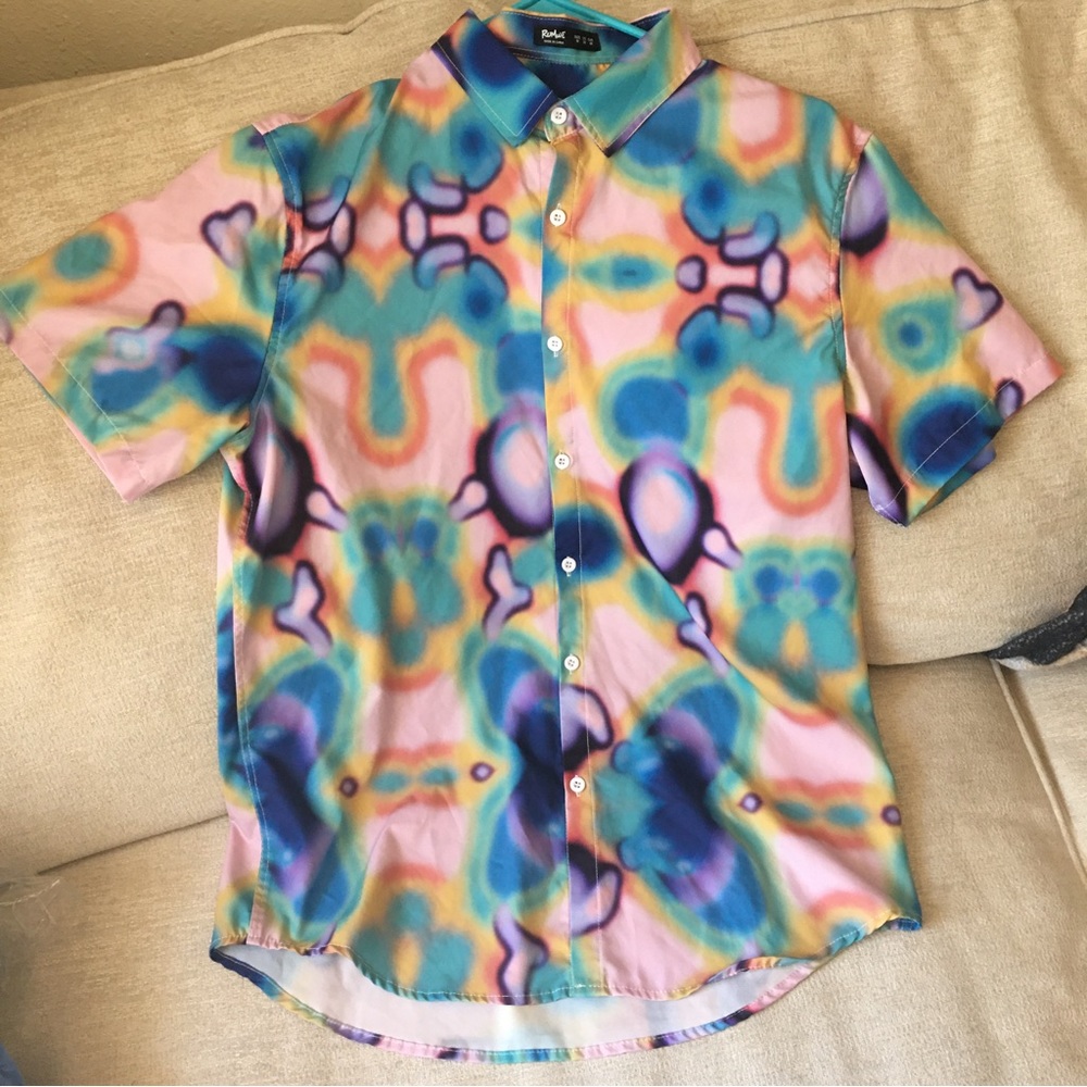 🟦Men’s Tie-dye Design Shirt, size M